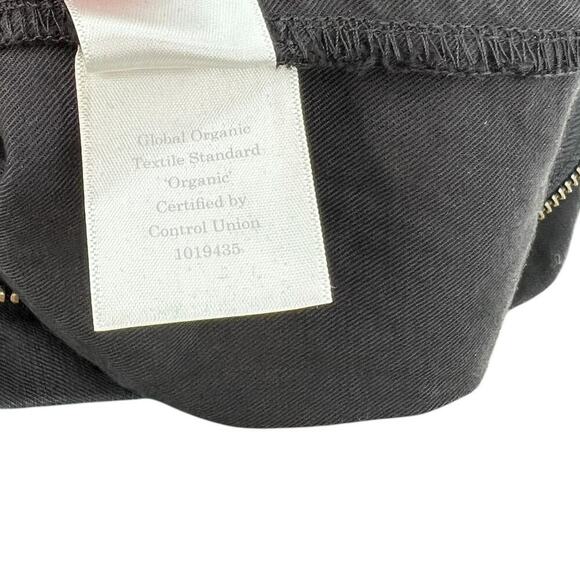 Everlane The Fatigue Jumpsuit Short Sleeve Crop Belted Cotton Linen Black Size 0 - Picture 11 of 11